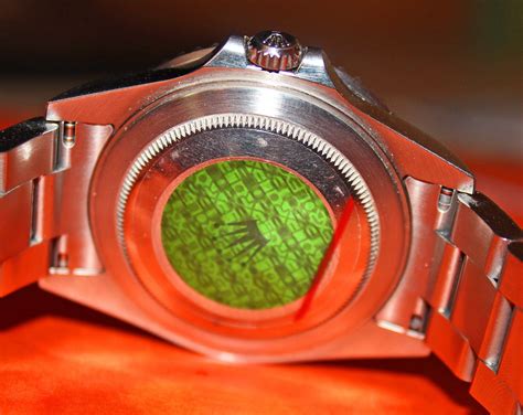 green residue on rolex|Rolex green sticker on back.